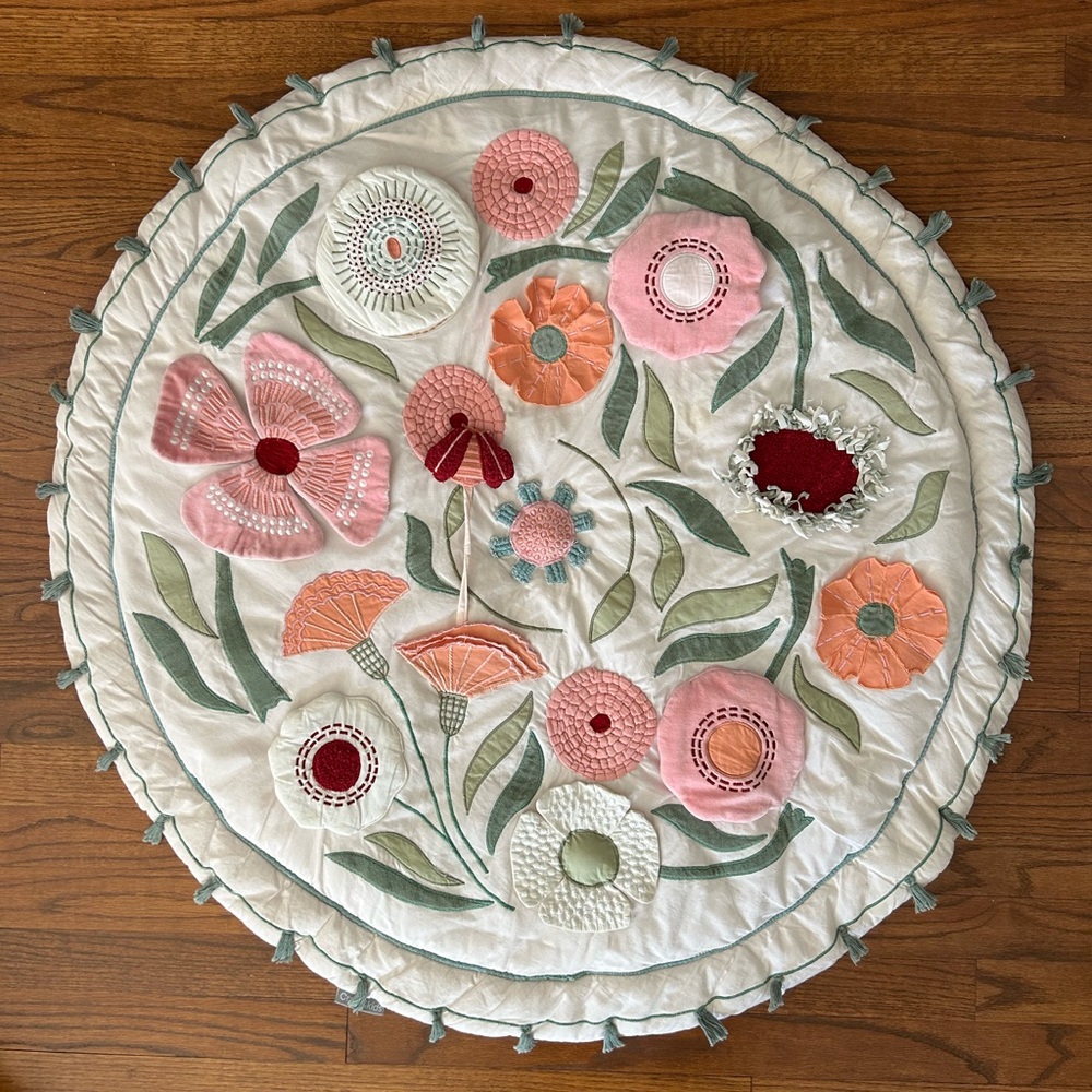 Crate &Barrel Floral Garden Baby Activity Play Mat